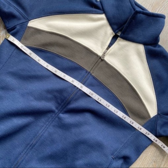 MEC Vintage | Made in Canada Women's Navy Ivory Grey Jacket Sweater - Sm… - Picture 4 of 7